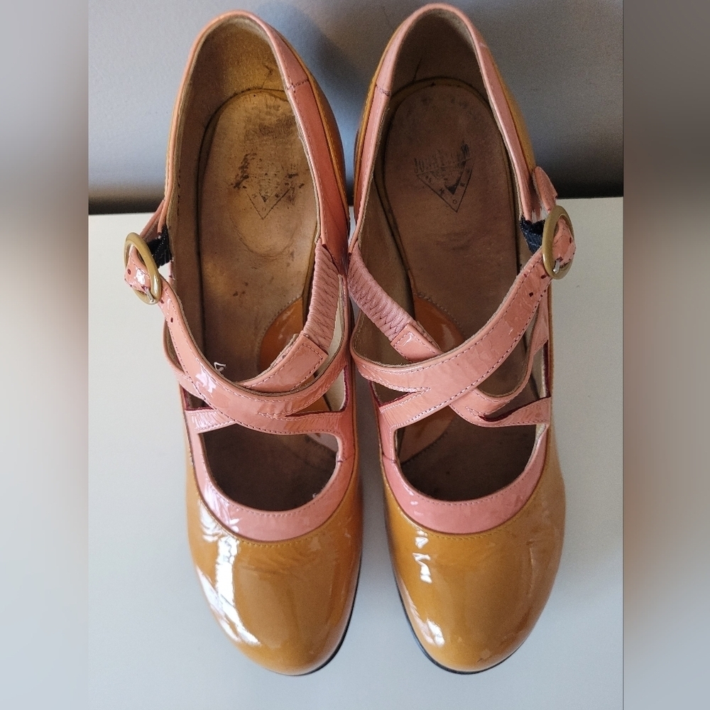 Fluevog Bellevue Pearl Hart Criss Crossed Mary Jane Heel, GUC, Size 7.5 - Picture 5 of 16
